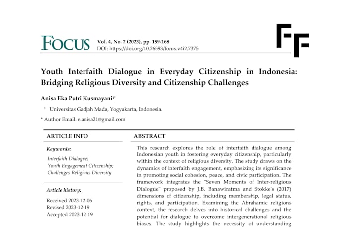 write articles on cultural and religious studies